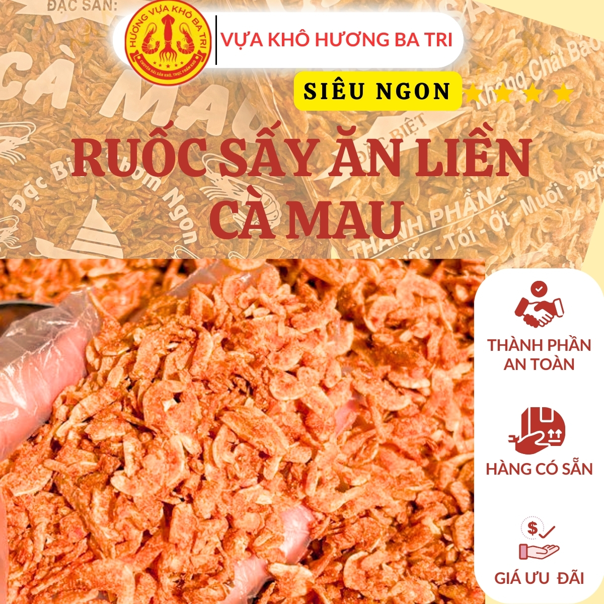 RUỐC SẤY ĂN LIỀN CÀ MAU