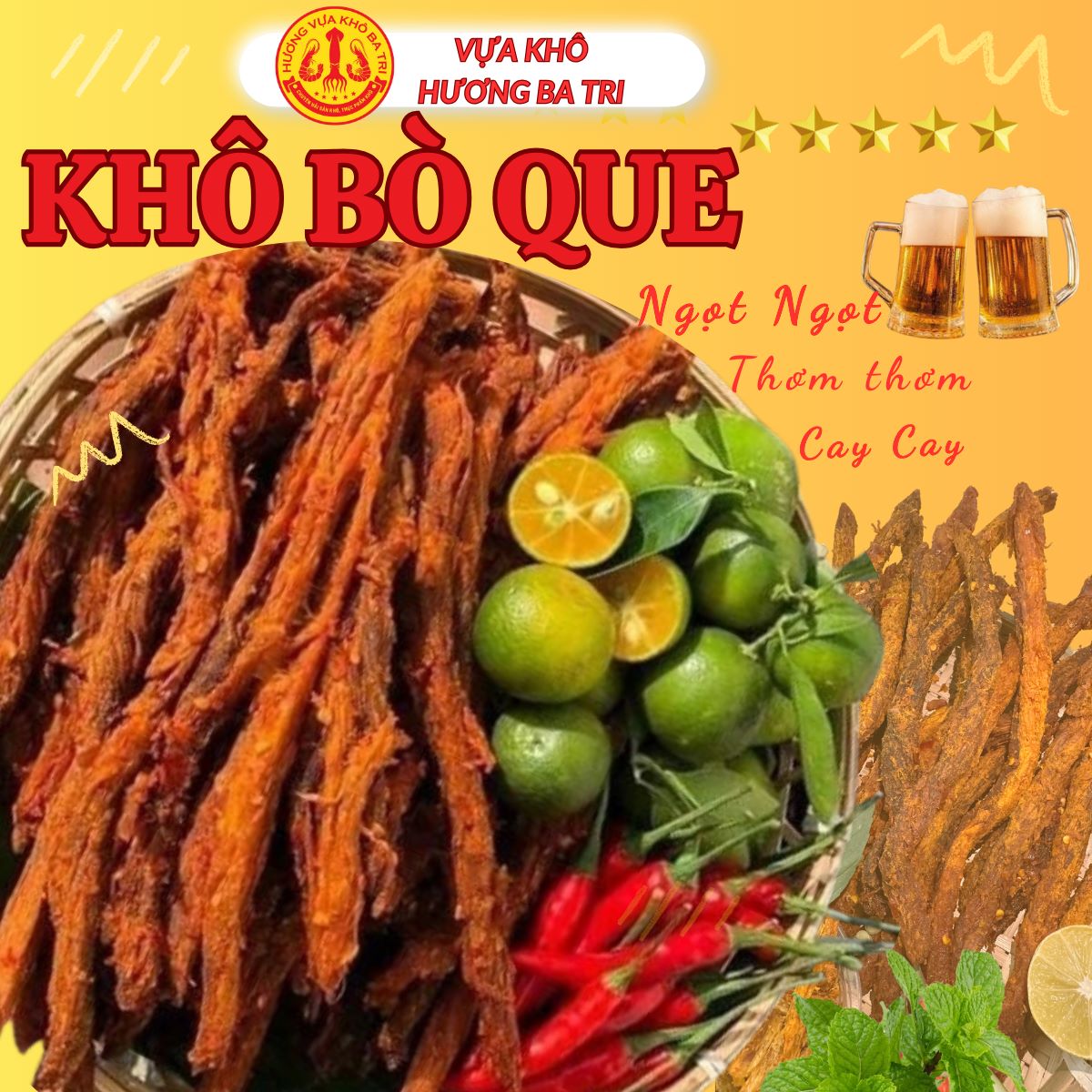 KHÔ BÒ QUE CAO CẤP