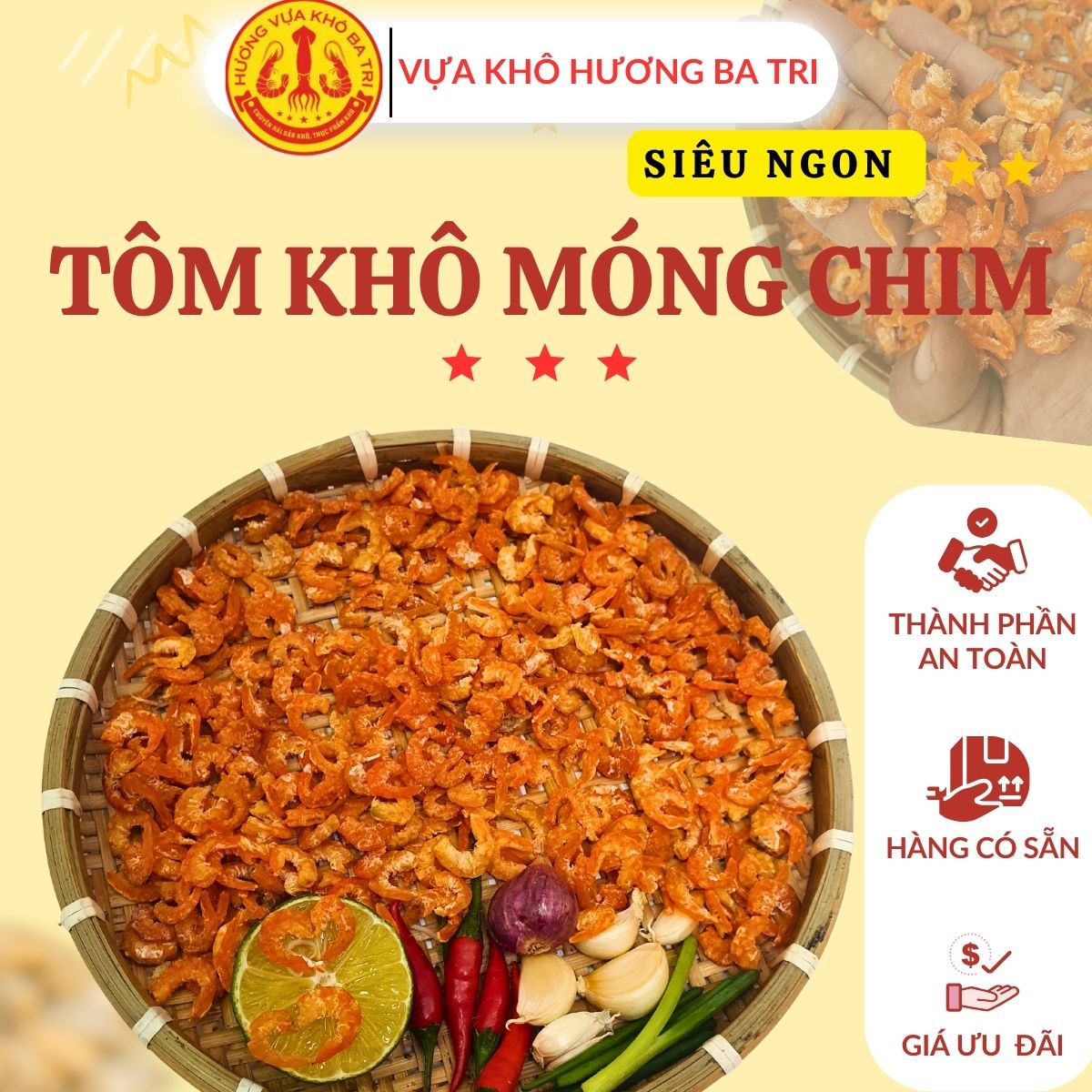 TÔM KHÔ MÓNG CHIM