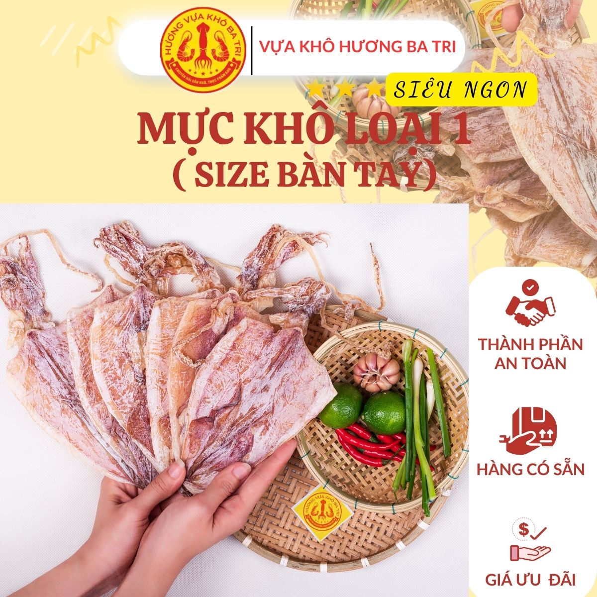 KHÔ MỰC BÀN TAY LOẠI 1