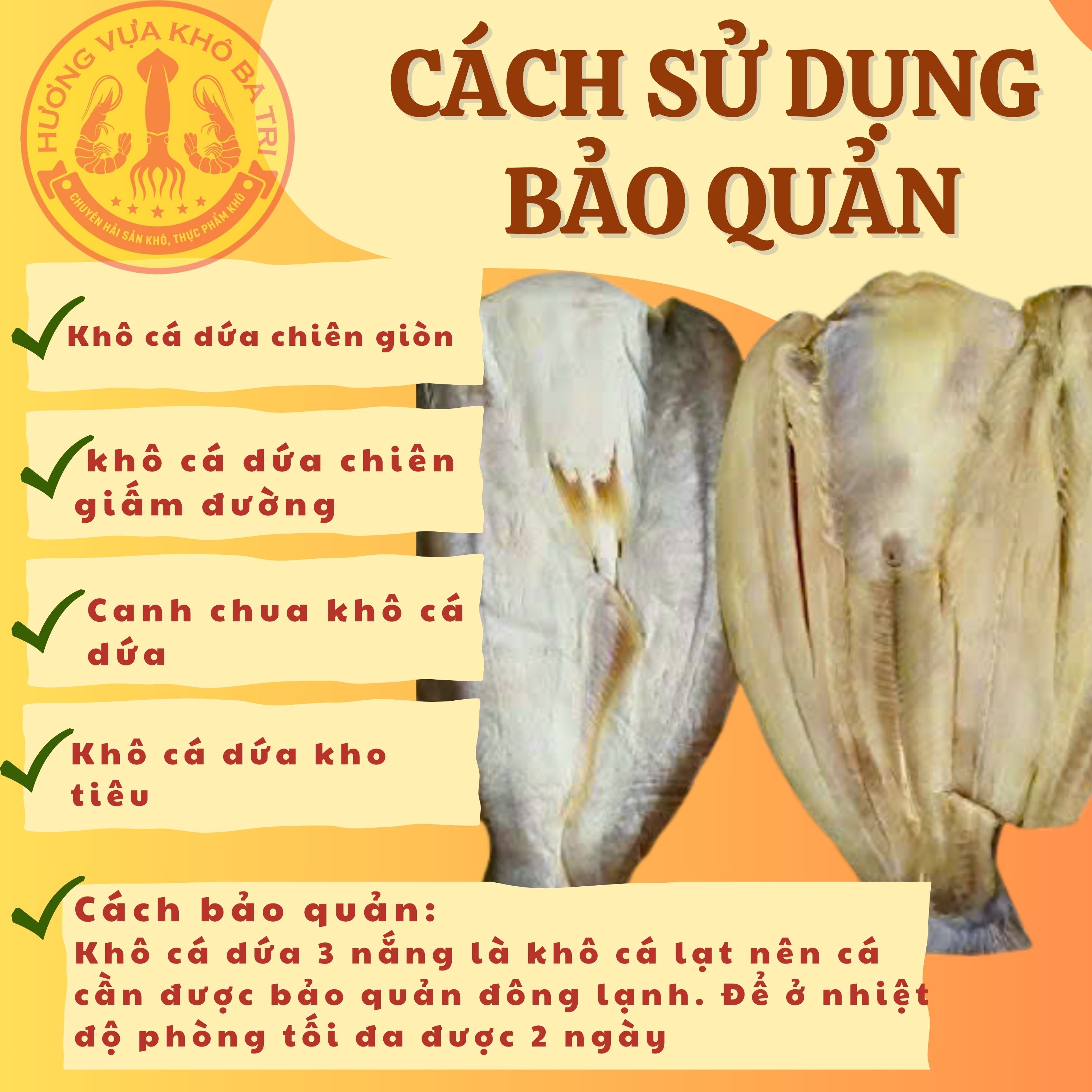 KHÔ CÁ DỨA THIÊN NHIÊN 3 NẮNG HƯƠNG BA TRI