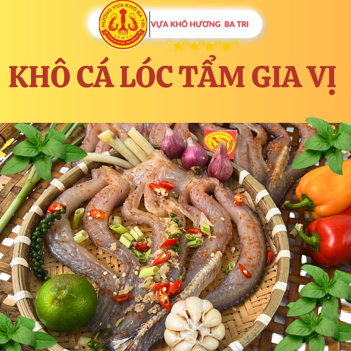 KHÔ CÁ LÓC TẨM VỊ HƯƠNG BA TRI