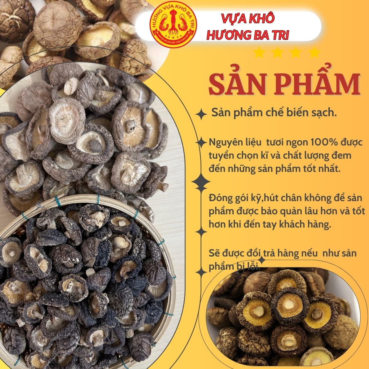 NẤM HƯƠNG SẤY KHÔ